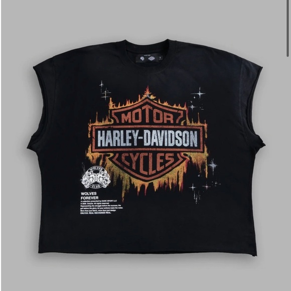 DARC SPORT X HARLEY DAVIDSON MID LENGTH CUT OFF SHIRT